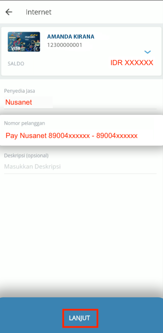 Cara Pembayaran ke Virtual Bank Mandiri melalui Mobile ...
